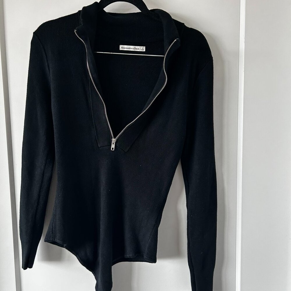 Abercrombie & Fitch Zip Long-Sleeve Bodysuit